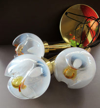 Load image into Gallery viewer, Vintage 1970s MAZZEGA Murano Glass Hanging Pendant Light Fitting with Three Shades.
