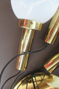 Vintage 1970s MAZZEGA Murano Glass Hanging Pendant Light Fitting with Three Shades.