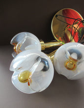 Load image into Gallery viewer, Vintage 1970s MAZZEGA Murano Glass Hanging Pendant Light Fitting with Three Shades.
