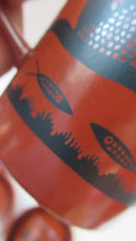 Load image into Gallery viewer, 1960s Scottish Wilson Terracotta Cups and Saucers Swans Pattern
