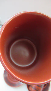 1960s Scottish Wilson Terracotta Cups and Saucers Swans Pattern