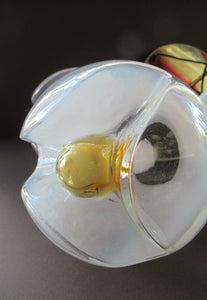 Vintage 1970s MAZZEGA Murano Glass Hanging Pendant Light Fitting with Three Shades.