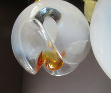 Load image into Gallery viewer, Vintage 1970s MAZZEGA Murano Glass Hanging Pendant Light Fitting with Three Shades.

