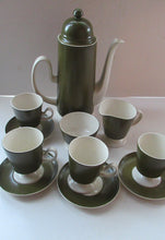 Load image into Gallery viewer, 1960s Olive Oslo Part Coffee Set Carlton Ware 
