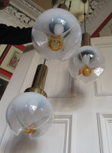 Load image into Gallery viewer, Vintage 1970s MAZZEGA Murano Glass Hanging Pendant Light Fitting with Three Shades.
