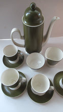 Load image into Gallery viewer, 1960s Olive Oslo Part Coffee Set Carlton Ware 
