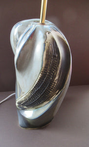 Vintage 1970s BRUTALIST STYLE Large Table Lamp. Carn Pottery designed by John Beusmans