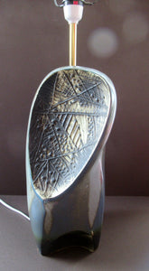 Vintage 1970s BRUTALIST STYLE Large Table Lamp. Carn Pottery designed by John Beusmans