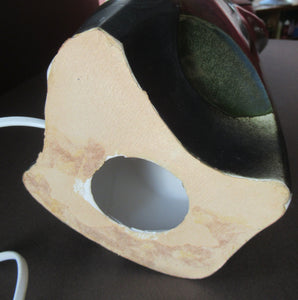 Vintage 1970s BRUTALIST STYLE Large Table Lamp. Carn Pottery designed by John Beusmans