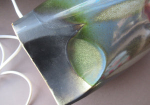 Vintage 1970s BRUTALIST STYLE Large Table Lamp. Carn Pottery designed by John Beusmans