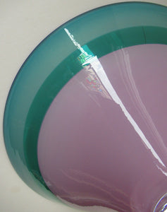 SIMON MOORE. Collectable Contemporary 1990s British Studio Glass Bowl