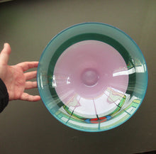 Load image into Gallery viewer, Large Simon Moore Incalmo Bowl. 1980s British Studio Glass Signed
