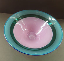 Load image into Gallery viewer, Large Simon Moore Incalmo Bowl. 1980s British Studio Glass Signed
