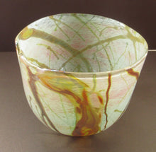 Load image into Gallery viewer, Siddy Langley British Studio Bowl Lustre Glass Bowl with Iridescent Gold Trails

