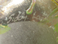 Load image into Gallery viewer, Siddy Langley British Studio Bowl Lustre Glass Bowl with Iridescent Gold Trails
