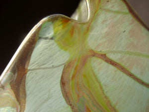 Siddy Langley British Studio Bowl Lustre Glass Bowl with Iridescent Gold Trails