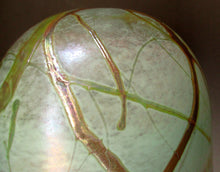 Load image into Gallery viewer, Siddy Langley British Studio Bowl Lustre Glass Bowl with Iridescent Gold Trails
