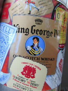 SCOTCH WHISKY Advertising Ice Bucket. Collectable 1960s Issue - with Whisky Advertisements Printed on the Outside. Lovely and clean