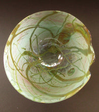 Load image into Gallery viewer, Siddy Langley British Studio Bowl Lustre Glass Bowl with Iridescent Gold Trails
