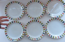 Load image into Gallery viewer, Vintage 1960s Set of Six Jessie Tait Hand Painted Mexicana Dessert Plates
