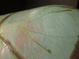 Siddy Langley British Studio Bowl Lustre Glass Bowl with Iridescent Gold Trails
