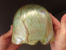 Load image into Gallery viewer, Siddy Langley British Studio Bowl Lustre Glass Bowl with Iridescent Gold Trails
