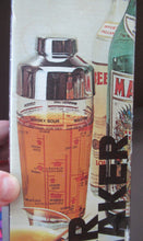 Load image into Gallery viewer, Vintage 1970s Italian Glass Cocktail Shaker. Original Box with Cocktail Recipes Printed on the Glass Shaker 

