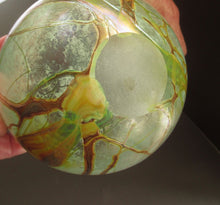 Load image into Gallery viewer, Siddy Langley British Studio Bowl Lustre Glass Bowl with Iridescent Gold Trails
