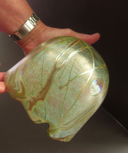 Load image into Gallery viewer, Siddy Langley British Studio Bowl Lustre Glass Bowl with Iridescent Gold Trails
