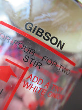 Load image into Gallery viewer, Vintage 1970s Italian Glass Cocktail Shaker. Original Box with Cocktail Recipes Printed on the Glass Shaker 
