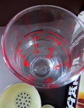 Load image into Gallery viewer, Vintage 1970s Italian Glass Cocktail Shaker. Original Box with Cocktail Recipes Printed on the Glass Shaker 
