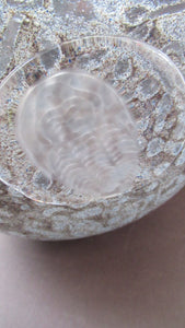 Largest Kjell Engman Kosta Boda Fossil Glass Vase. Swedish Art Glass