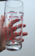 Load image into Gallery viewer, Vintage 1970s Italian Glass Cocktail Shaker. Original Box with Cocktail Recipes Printed on the Glass Shaker 
