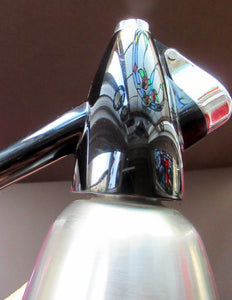Stylish Vintage 1960s Brushed Stainless Steel SPARKLETS Soda Syphon