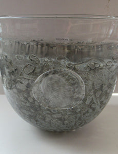 Largest Kjell Engman Kosta Boda Fossil Glass Vase. Swedish Art Glass