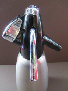 Stylish Vintage 1960s Brushed Stainless Steel SPARKLETS Soda Syphon
