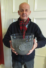 Load image into Gallery viewer, Largest Kjell Engman Kosta Boda Fossil Glass Vase. Swedish Art Glass
