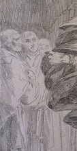 Load image into Gallery viewer, ANTIQUE PRINT.  Original Etching by Alexander Runciman. The Landing of Saint Margaret
