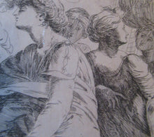 Load image into Gallery viewer, ANTIQUE PRINT.  Original Etching by Alexander Runciman. The Landing of Saint Margaret
