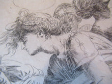 Load image into Gallery viewer, ANTIQUE PRINT.  Original Etching by Alexander Runciman. The Landing of Saint Margaret
