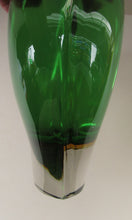 Load image into Gallery viewer, Huge Green and Yellow Cased Amorphic Sommerso Murano Glass Vase
