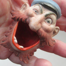 Load image into Gallery viewer, Antique Scahfer Vater Miniature Ash Tray Grinning Man or Sailor
