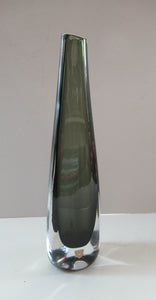 1950s SWEDISH Orrefors Glass Vase. Signed by Nils Landberg. Dust Range