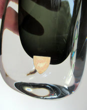 Load image into Gallery viewer, 1950s SWEDISH Orrefors Glass Vase. Signed by Nils Landberg. Dust Range
