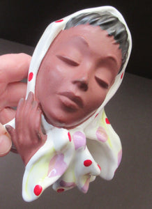 1950s West German Cortendorf Ceramic Figurine of a Lady in a Head Scarf