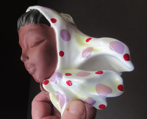 1950s West German Cortendorf Ceramic Figurine of a Lady in a Head Scarf
