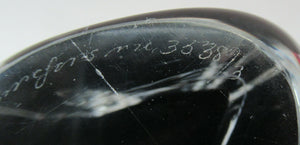 1950s SWEDISH Orrefors Glass Vase. Signed by Nils Landberg. Dust Range
