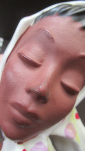 1950s West German Cortendorf Ceramic Figurine of a Lady in a Head Scarf