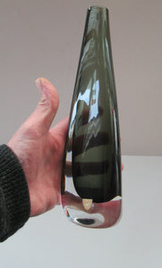 1950s SWEDISH Orrefors Glass Vase. Signed by Nils Landberg. Dust Range