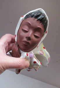 1950s West German Cortendorf Ceramic Figurine of a Lady in a Head Scarf